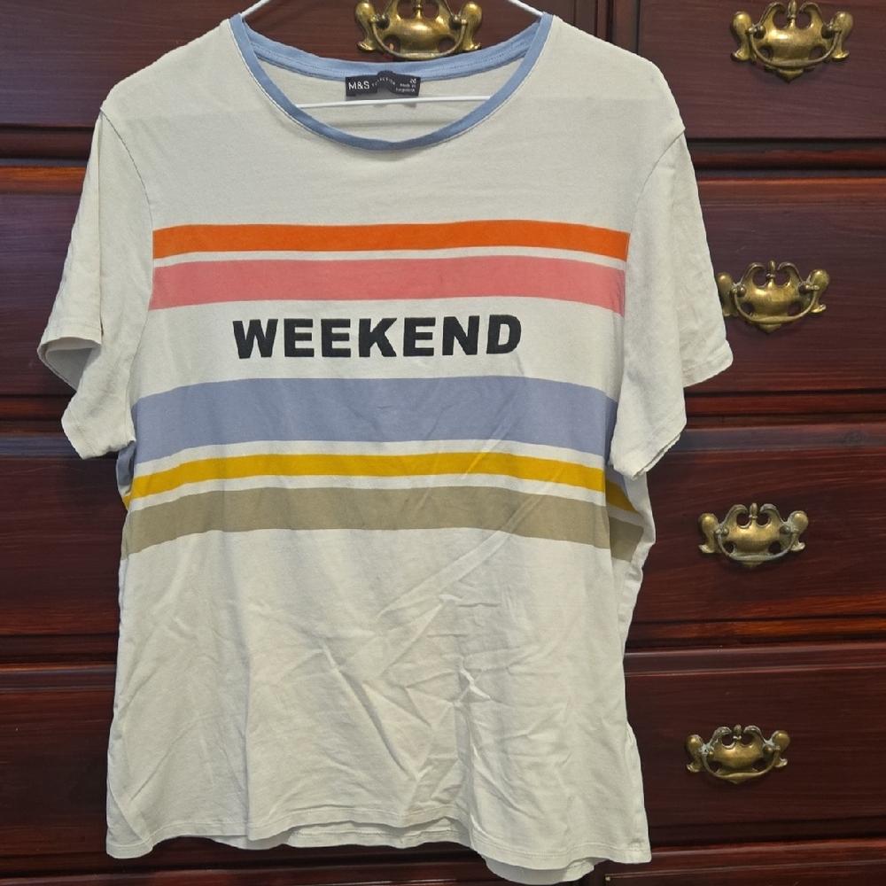 Weekend Striped T-Shirt - Multicolor Size 16